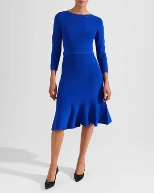 Blue Quinn Knitted Dress