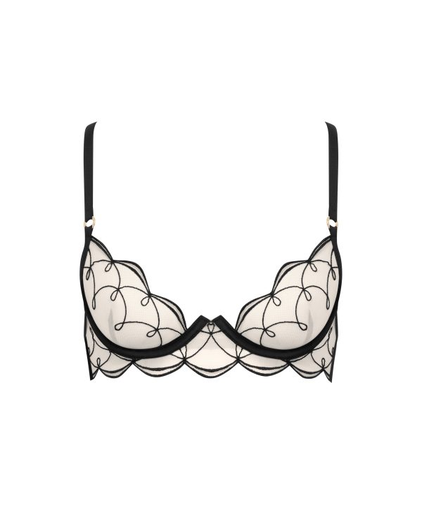 Bluebella Marceline Wired Bra Black/Sheer