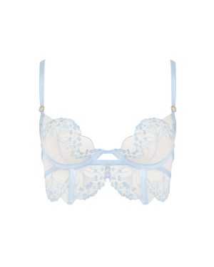 Bluebella Marisa Wired Bra Ice Water Blue/Sheer