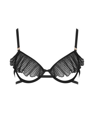 Bluebella Matisse Sheer Open Bra Black