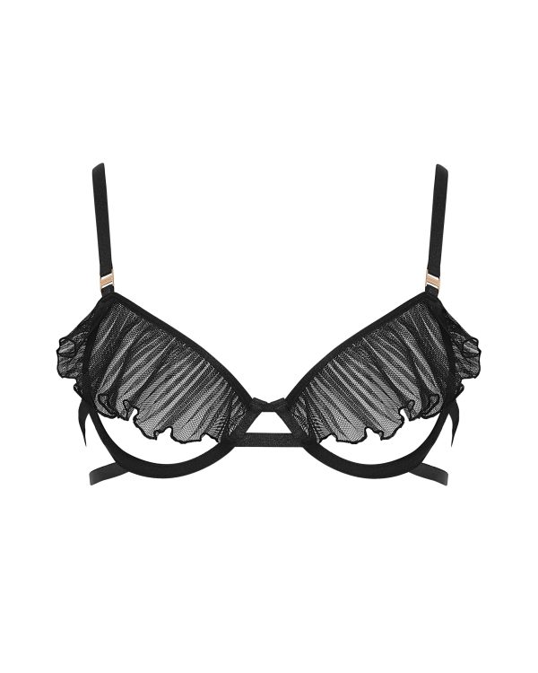 Bluebella Matisse Sheer Open Bra Black