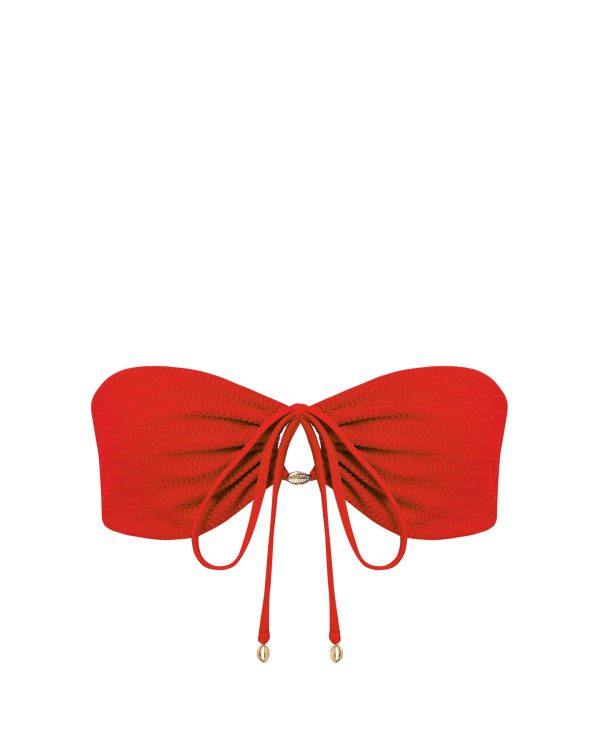 Bluebella Shala Multi-Way Bandeau Bikini Top Red