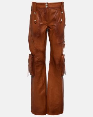 Blumarine Leather cargo pants