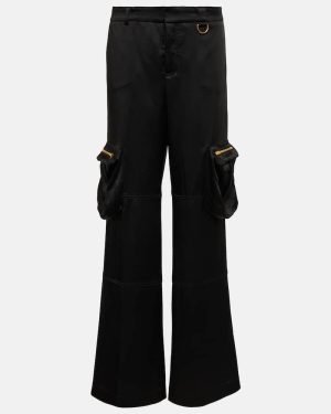 Blumarine Low-rise satin cargo pants