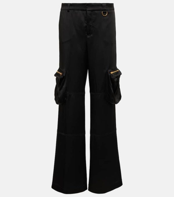 Blumarine Low-rise satin cargo pants