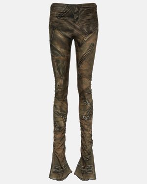 Blumarine Printed low-rise skinny pants