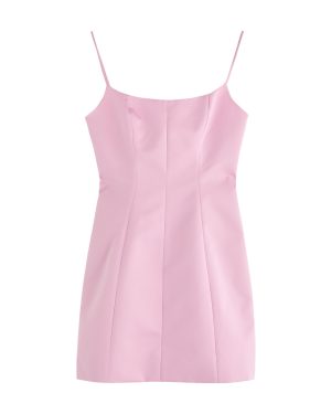 Blumarine Satin Mini Dress - Pink - 42 (UK10 / S)