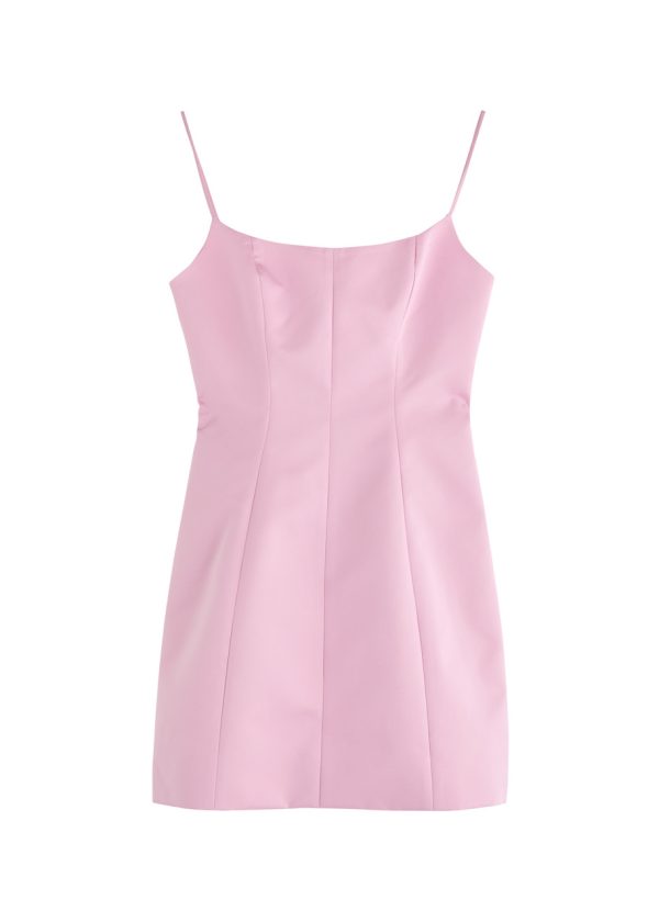 Blumarine Satin Mini Dress - Pink - 42 (UK10 / S)