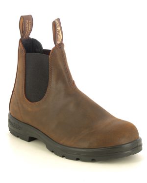 Blundstone Classics 1609 W Dark Brown Womens Chelsea Boots 1609-27 in a Plain Leather in Size 8
