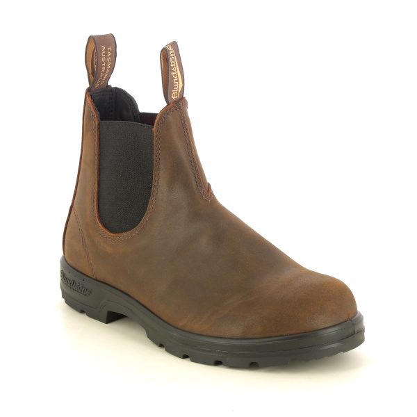 Blundstone Classics 1609 W Dark Brown Womens Chelsea Boots 1609-27 in a Plain Leather in Size 8