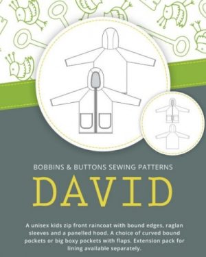 Bobbins and Buttons Paper Sewing Pattern David Raincoat
