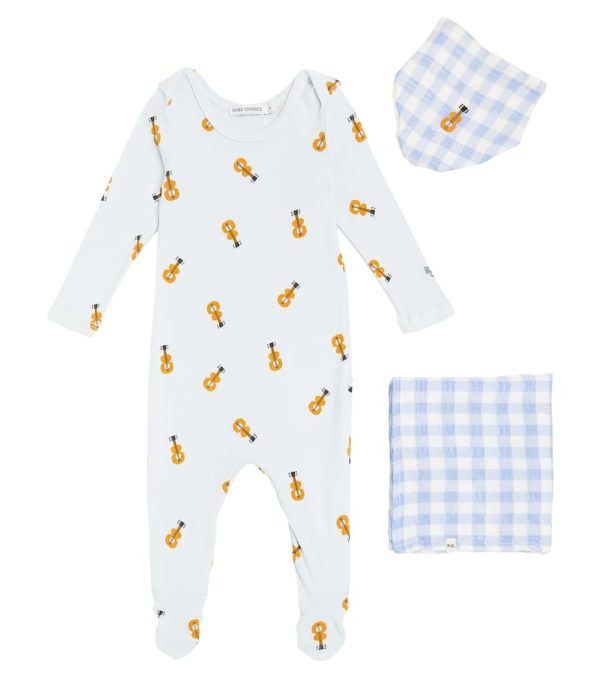Bobo Choses Baby Acoustic Guitar bodysuit and bloomers set