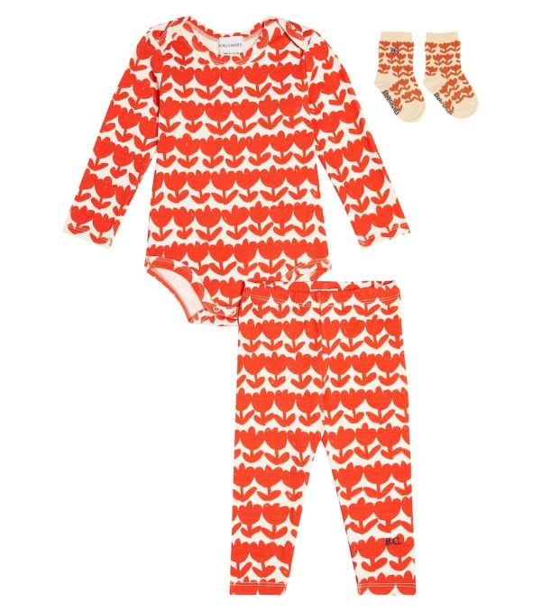Bobo Choses Baby bodysuit, leggings, and socks set