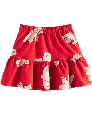 Bobo Choses Freedom Bird tiered cotton-blend skirt
