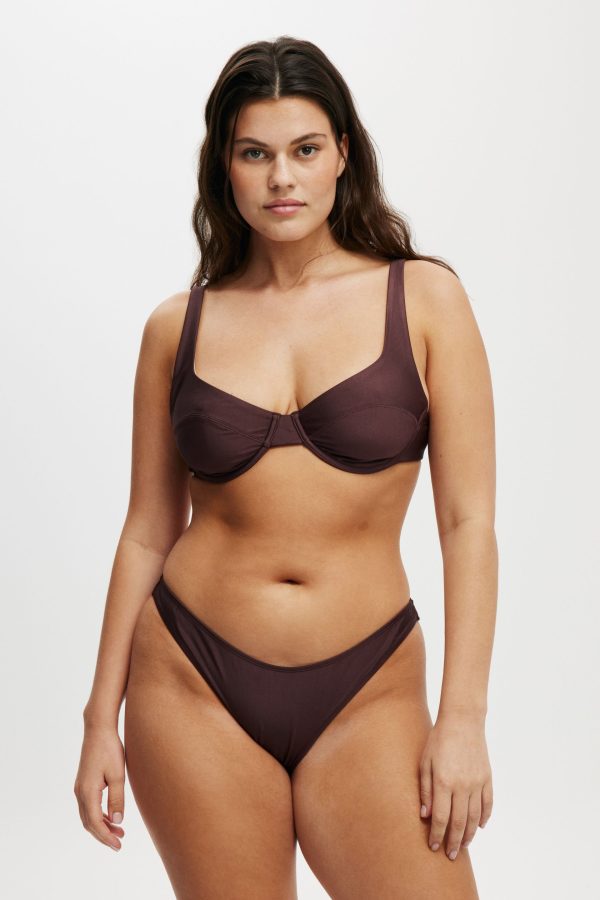 Body - Underwire Balconette Bikini Top - Willow brown shimmer