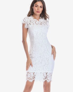 Bodycon Dresses Pink Sleeveless Designed Neckline Midi Dress Sheath Dress Casual Pencil Dress