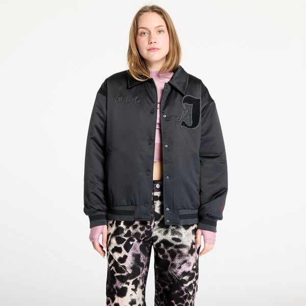Bomber Jordan Women's Varsity Jacket Black/ Gym Red S