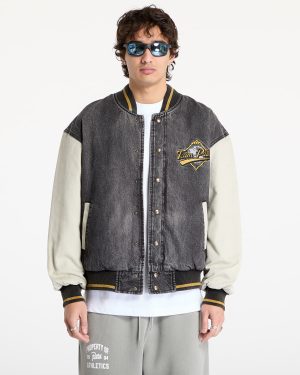 Bomber Patta Homerun Denim Varsity Jacket UNISEX Black XS