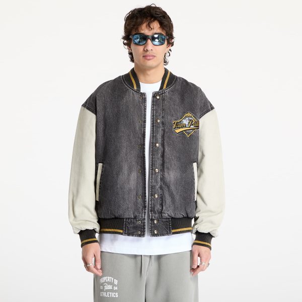 Bomber Patta Homerun Denim Varsity Jacket UNISEX Black XS