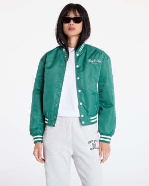 Bomber Sporty & Rich Wellness Boucle Varsity Jacket UNISEX Alpine/ White M