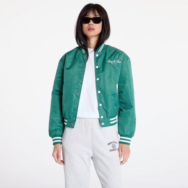Bomber Sporty & Rich Wellness Boucle Varsity Jacket UNISEX Alpine/ White M