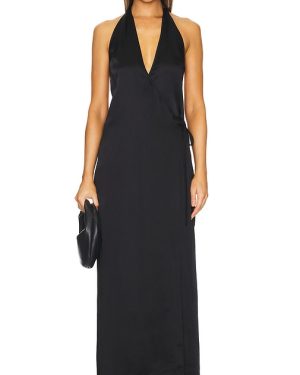 Bondi Born Nara Halter Maxi Dress in Black. Size XL/1X.