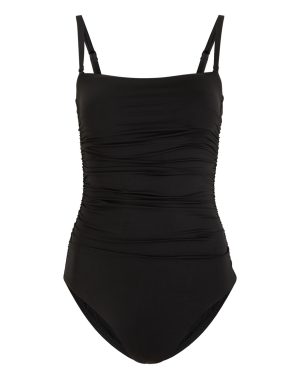 Bondi Born Raya Ruched Swimsuit - Black - XS (UK6 / XS)