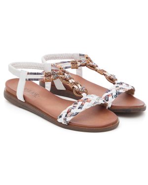 Bonmarche Embellished Front Strap Sandals