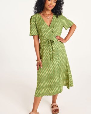 Bonmarche Floral Print Button Detail Wrap Dress