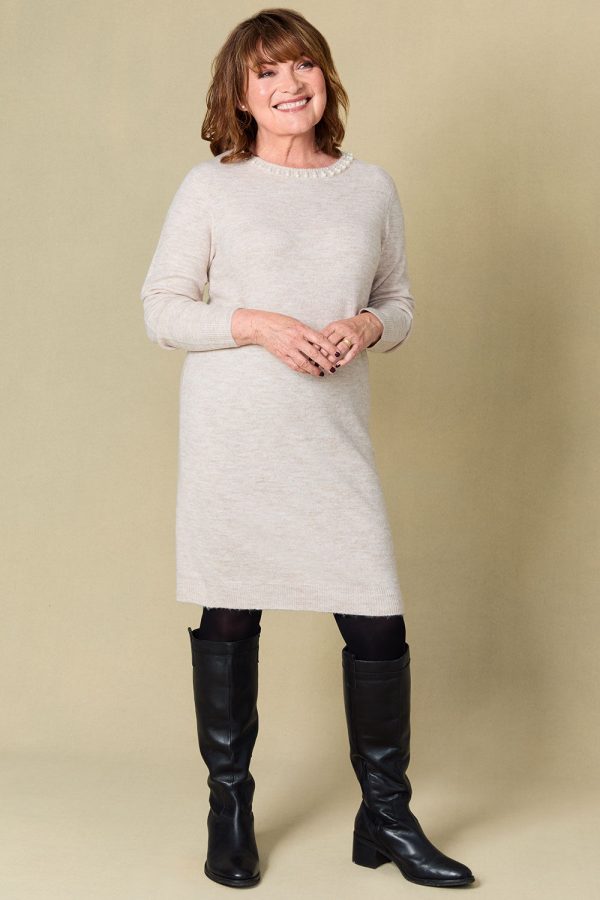 Bonmarche Pearl Neck Knitted Dress