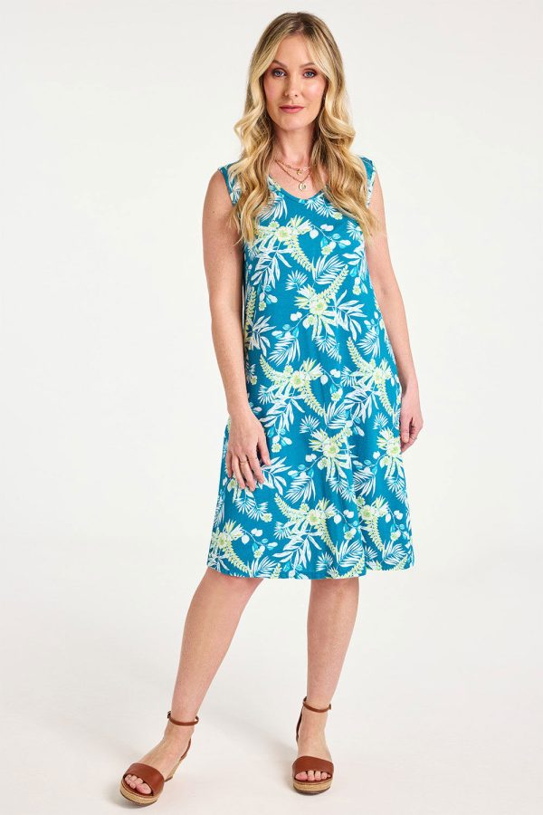 Bonmarche Tropical Print Jersey Swing Dress