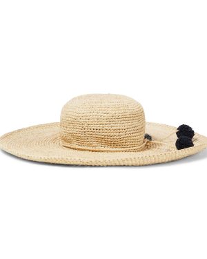 Bonpoint Capeline embroidered raffia sun hat