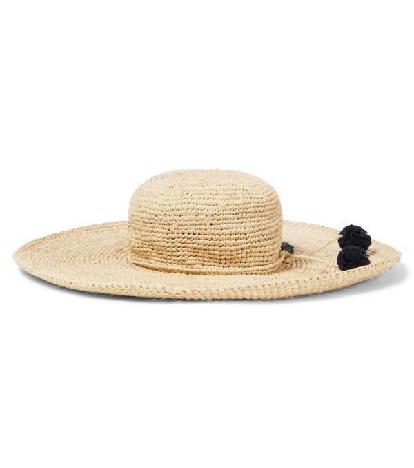 Bonpoint Capeline embroidered raffia sun hat