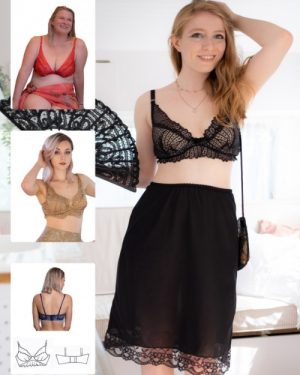 Booby Traps Paper Sewing Pattern Plunge Bra