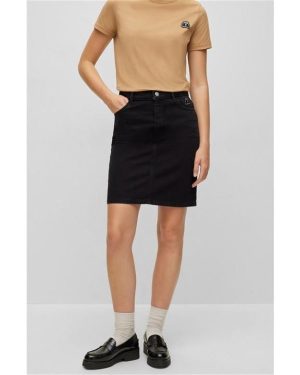 Boss Black Denim Skirt