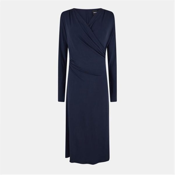 Boss Ettita 10263100 01 Wrap Dress Womens - Blue