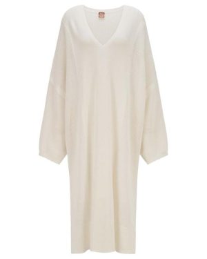 Boss Fensui Knitted Dress - White