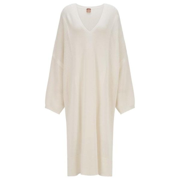 Boss Fensui Knitted Dress - White