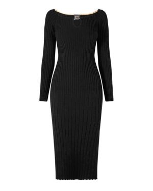 Boss Flimt Knitted Midi Dress - Black