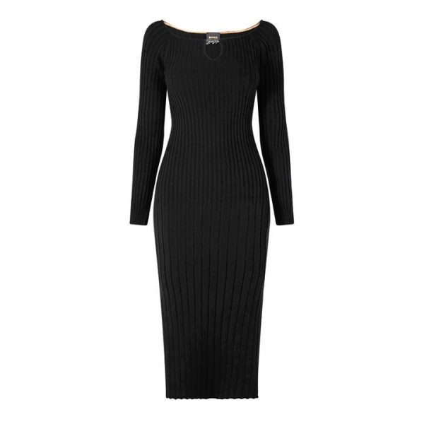 Boss Flimt Knitted Midi Dress - Black