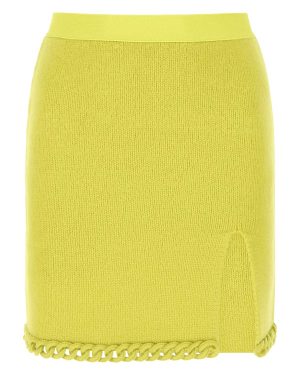 Bottega Veneta Acid Green Wool Mini Skirt