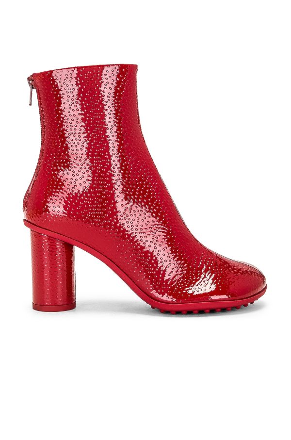 Bottega Veneta Atomic Ankle Boot in Strawberry - Red. Size 36 (also in 37, 38, 39, 40).