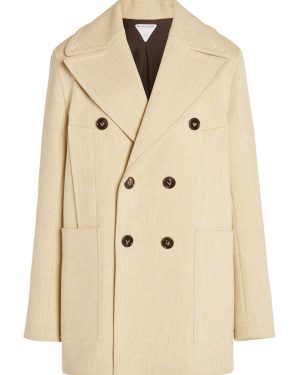 Bottega Veneta - Double-Breasted Cocoon Coat - Neutral - IT 36 - Moda Operandi