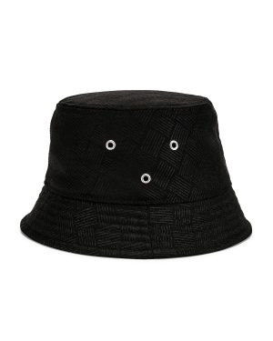 Bottega Veneta Intreccio Jacquard Nylon Bucket Hat in Black - Black. Size M (also in S).