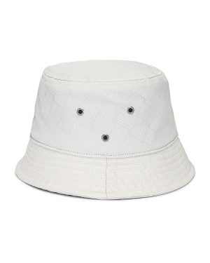 Bottega Veneta Intreccio Jacquard Nylon Bucket Hat in White - Ivory. Size M (also in ).
