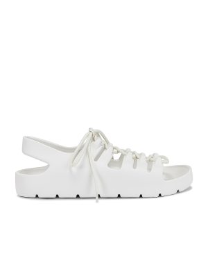 Bottega Veneta Jelly Lace Up Sandals in Chalk - White. Size 39 (also in 41).