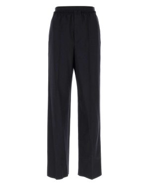Bottega Veneta Midnight Blue Wool Wide-leg Pant
