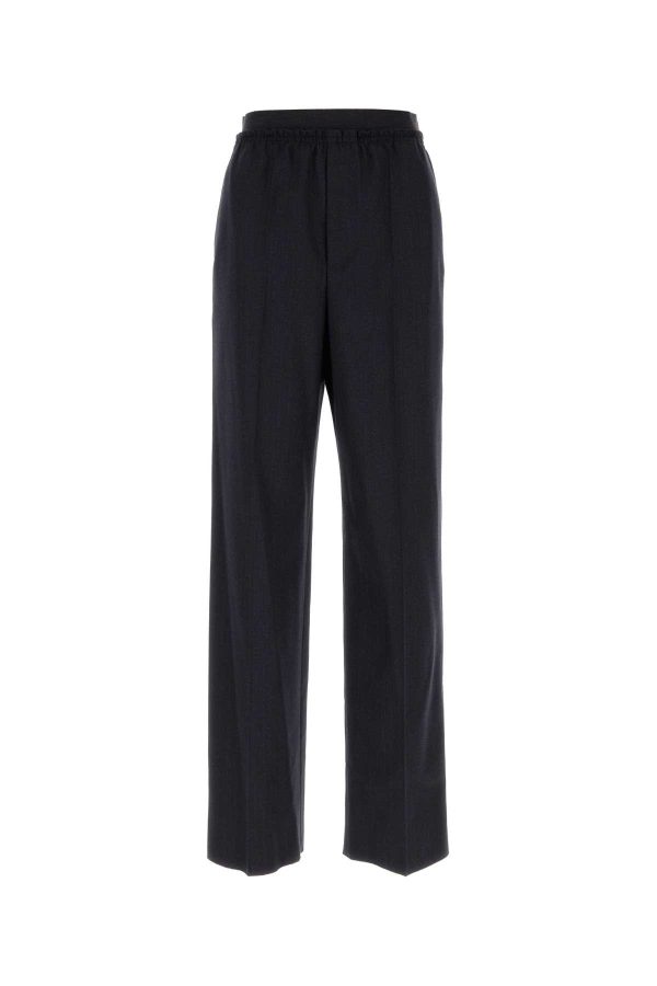 Bottega Veneta Midnight Blue Wool Wide-leg Pant