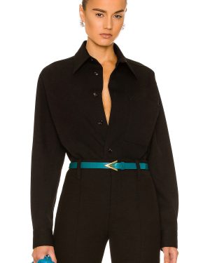 Bottega Veneta Oversized Grain De Poudre Shirt in Black - Black. Size 40 (also in ).