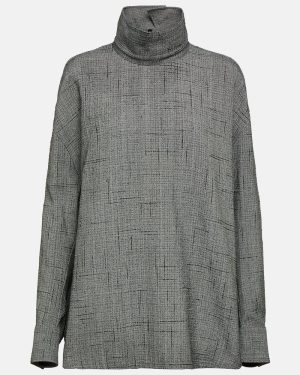 Bottega Veneta Oversized high-neck blouse